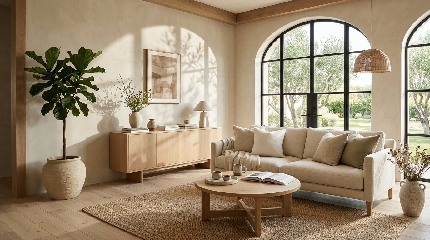 Elysian Luxury Minimalist Living Room Interior